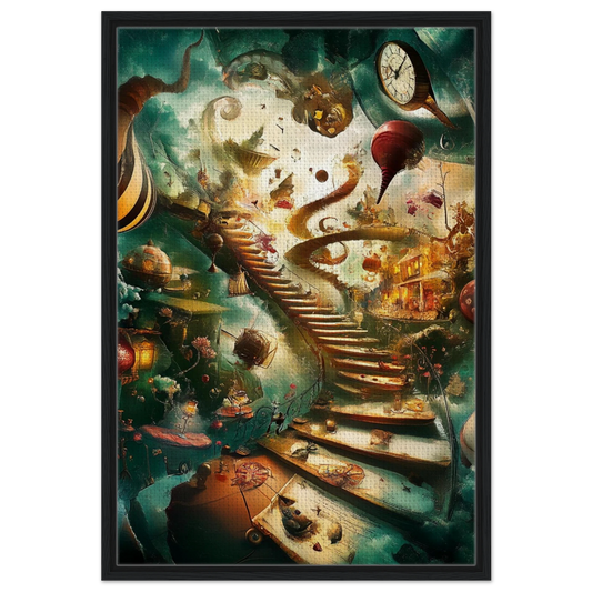 "A Wonderland Tornado" Framed Canvas Print – Surreal Fantasy Art (24x36) - Wall Art | Unique Everyday Designz Home, Gifts & Apparel A Lid for Every Pot ~Everyday Designz~