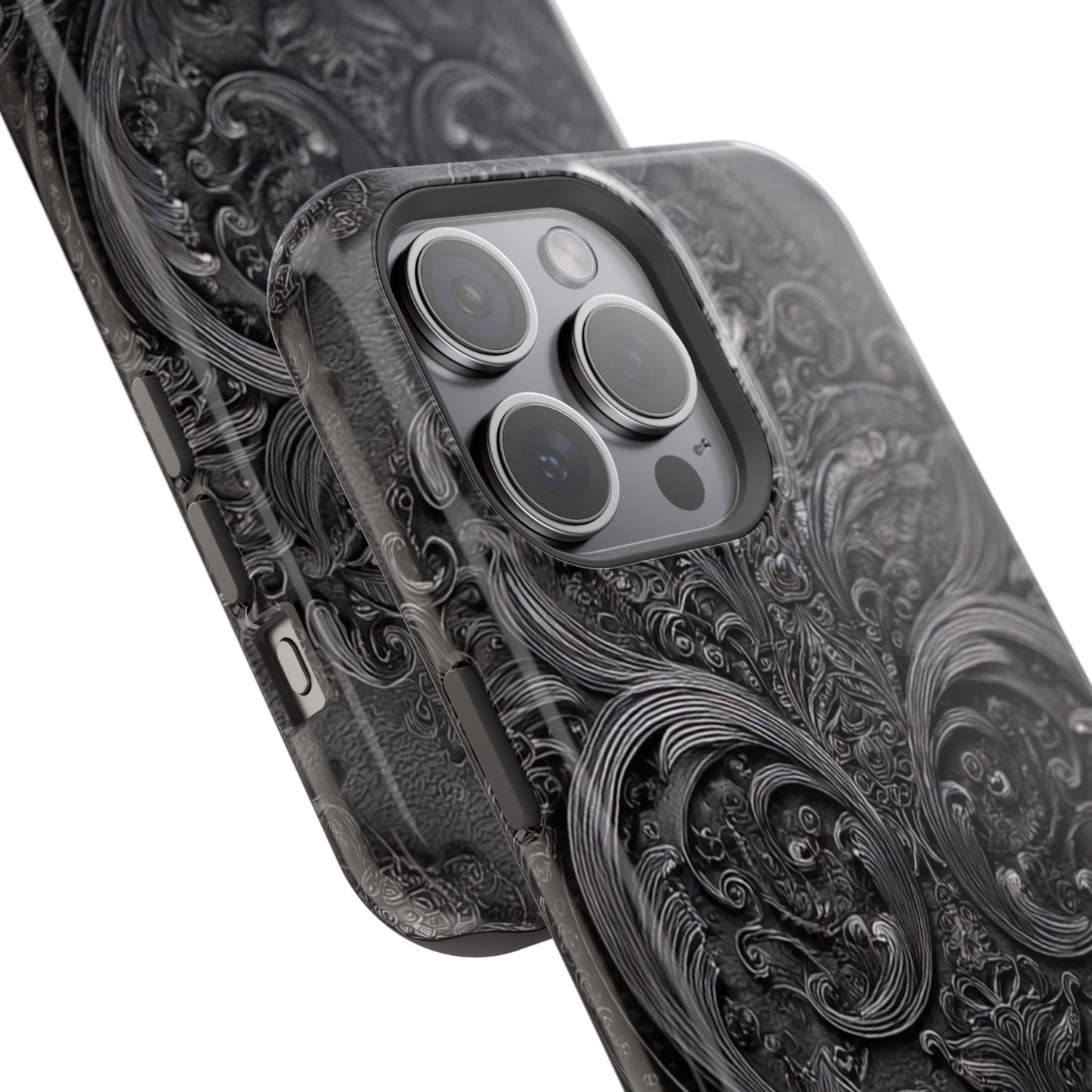 Phone Cases - Elegant Vintage Black Lace Design Printify
