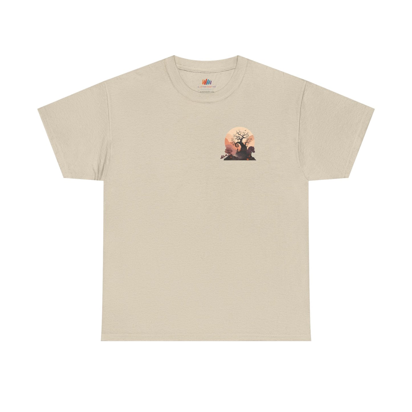 Spooky Sunset Tee, Halloween Shirt, Fall Apparel, Unisex Graphic Tee, Autumn Vibes, Cozy Casual Wear Printify