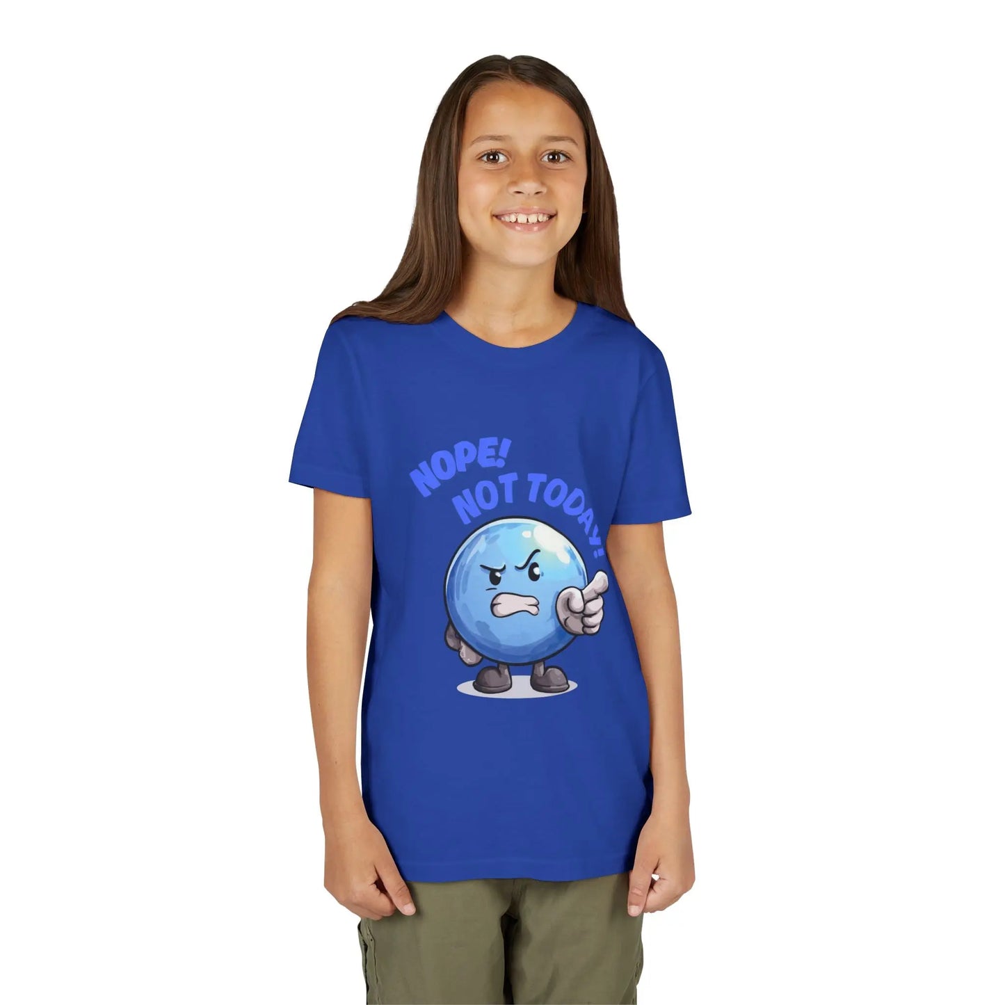 Funny Emoji Nope Not Today Youth Tee Printify