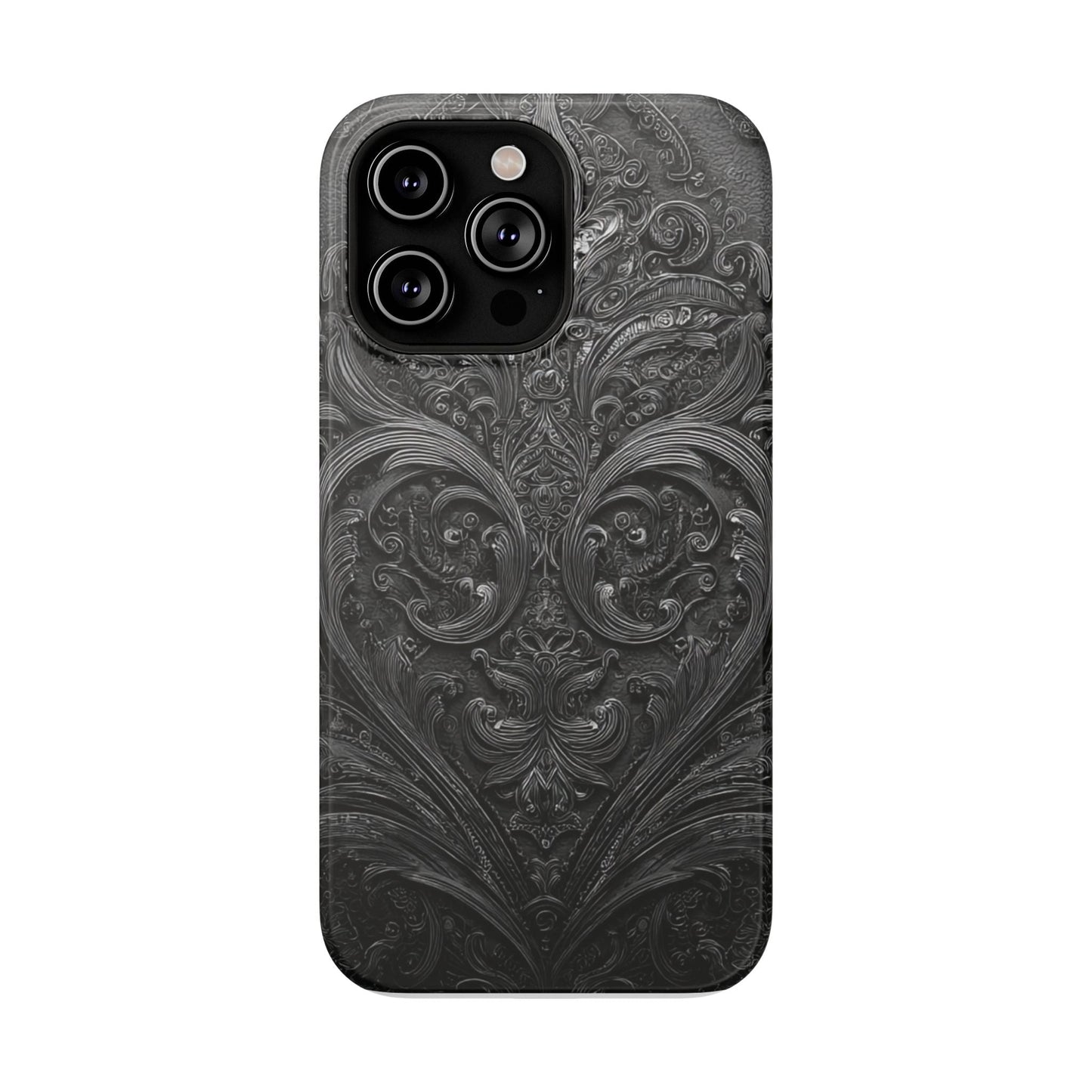 Phone Cases - Elegant Vintage Black Lace Design Printify