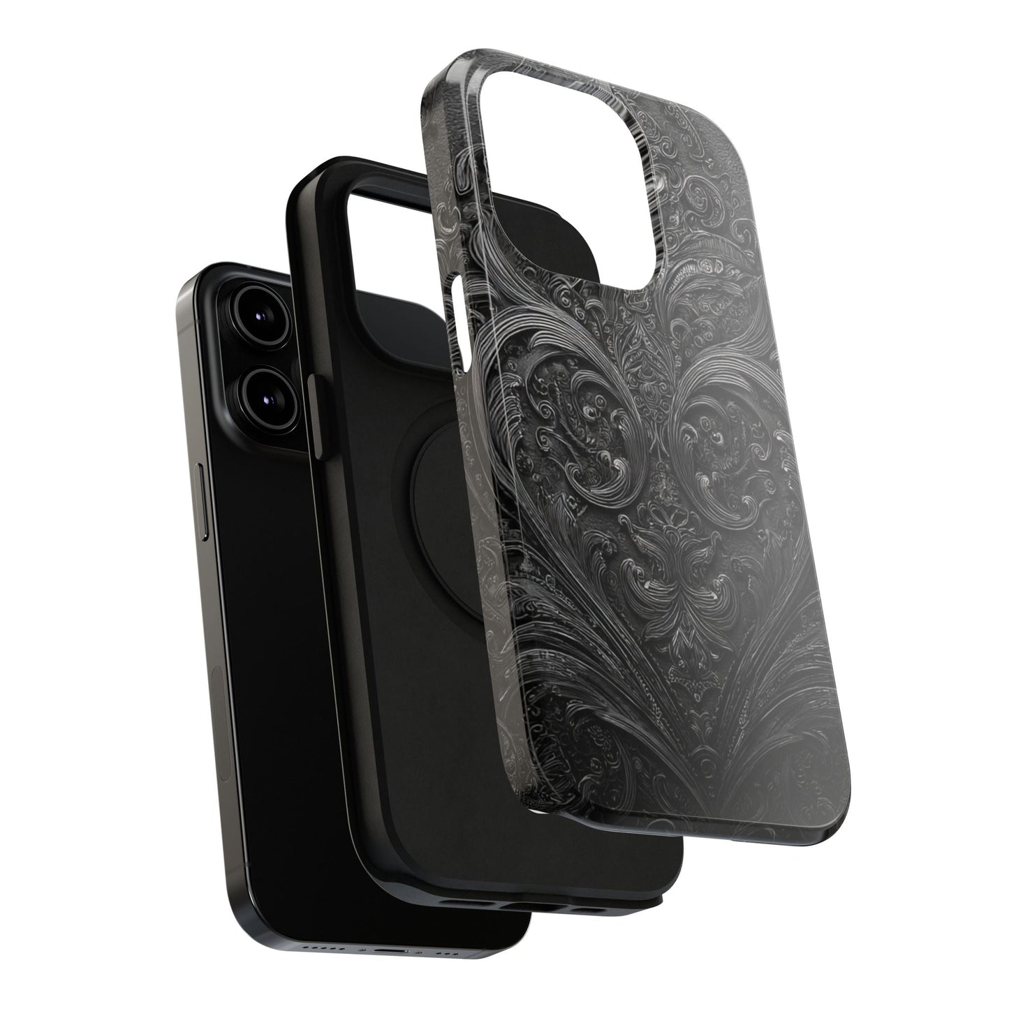 Phone Cases - Elegant Vintage Black Lace Design Printify