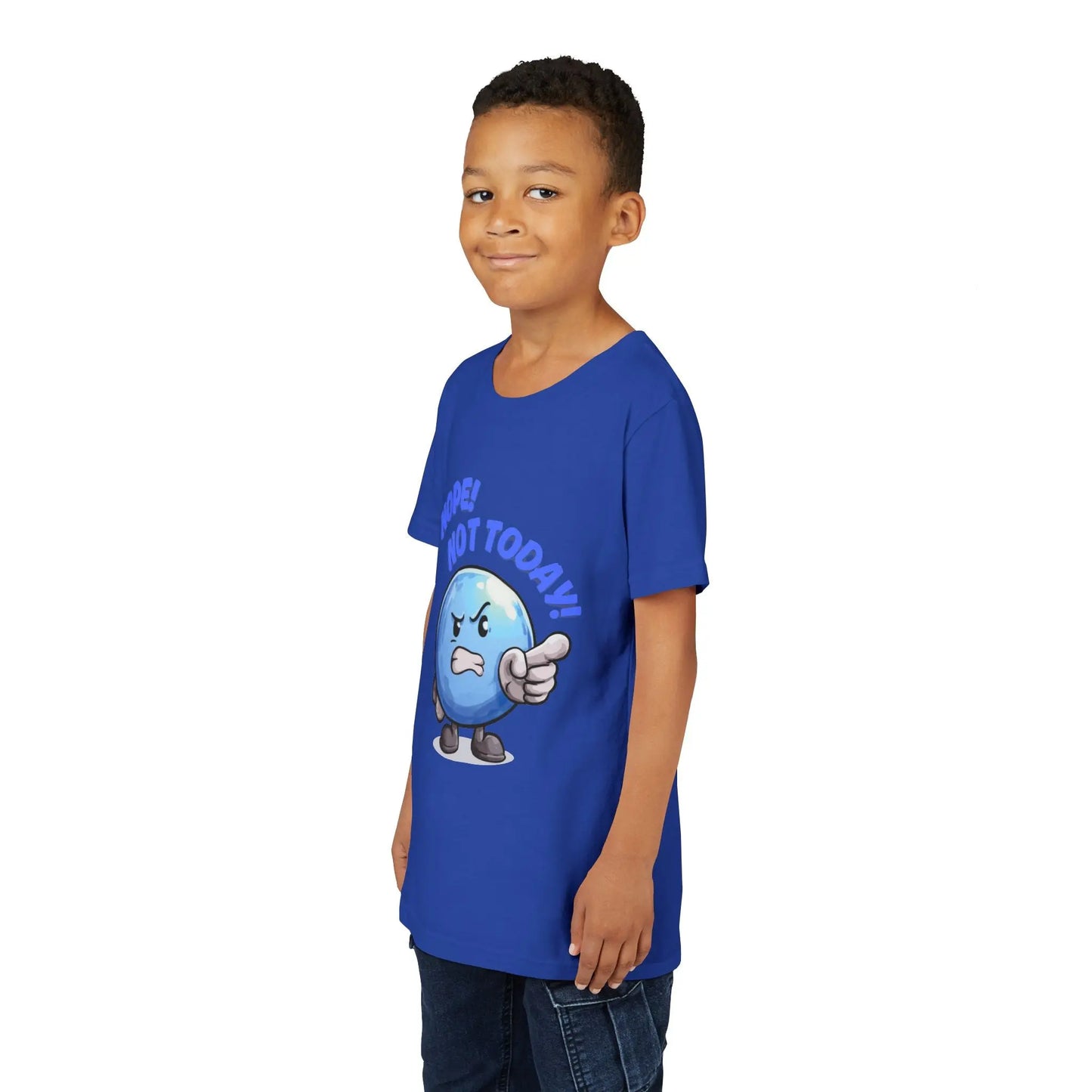 Funny Emoji Nope Not Today Youth Tee Printify