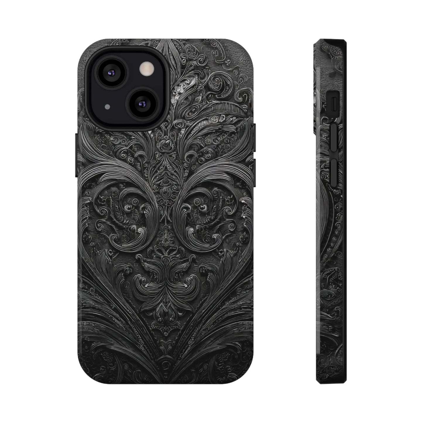Phone Cases - Elegant Vintage Black Lace Design Printify