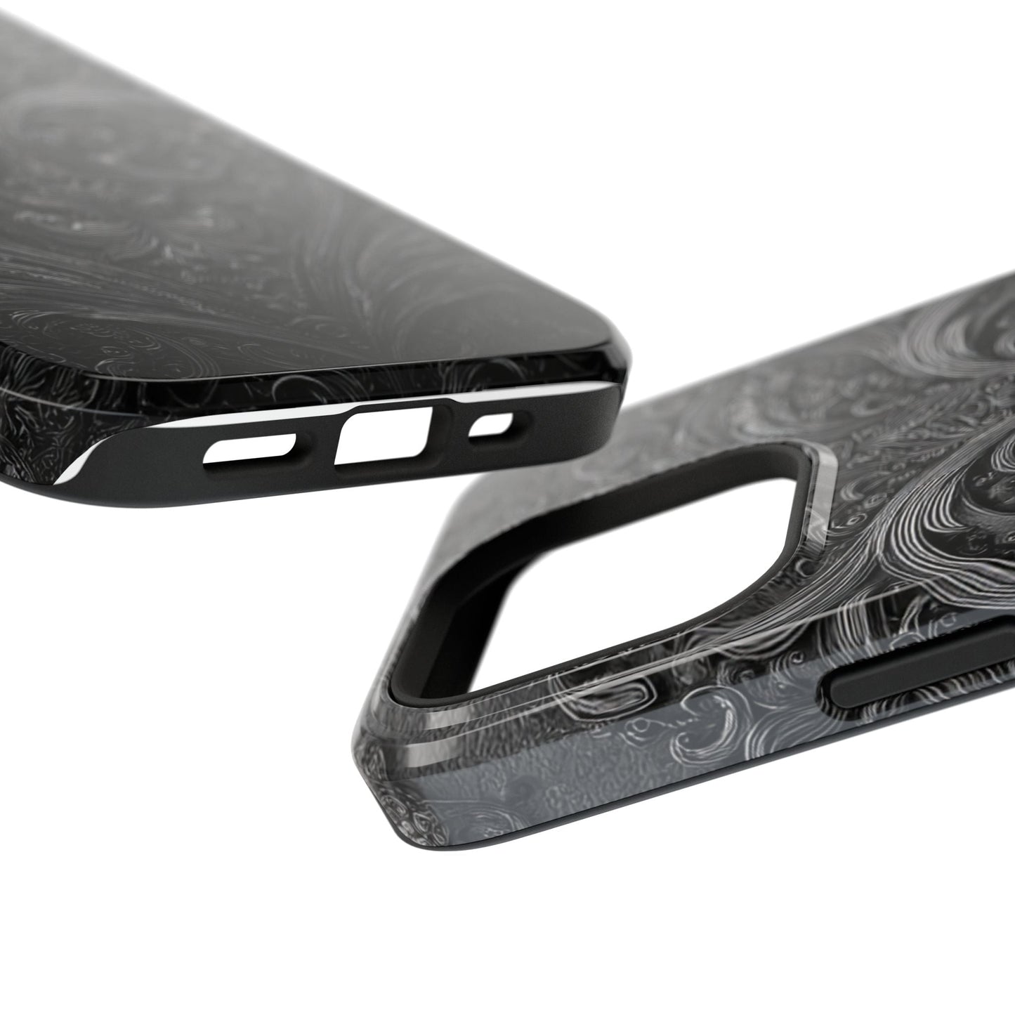 Phone Cases - Elegant Vintage Black Lace Design Printify
