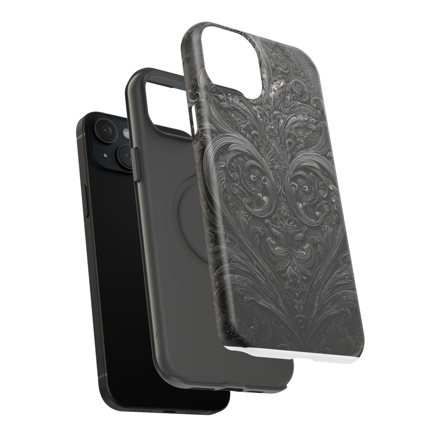 Phone Cases - Elegant Vintage Black Lace Design Printify