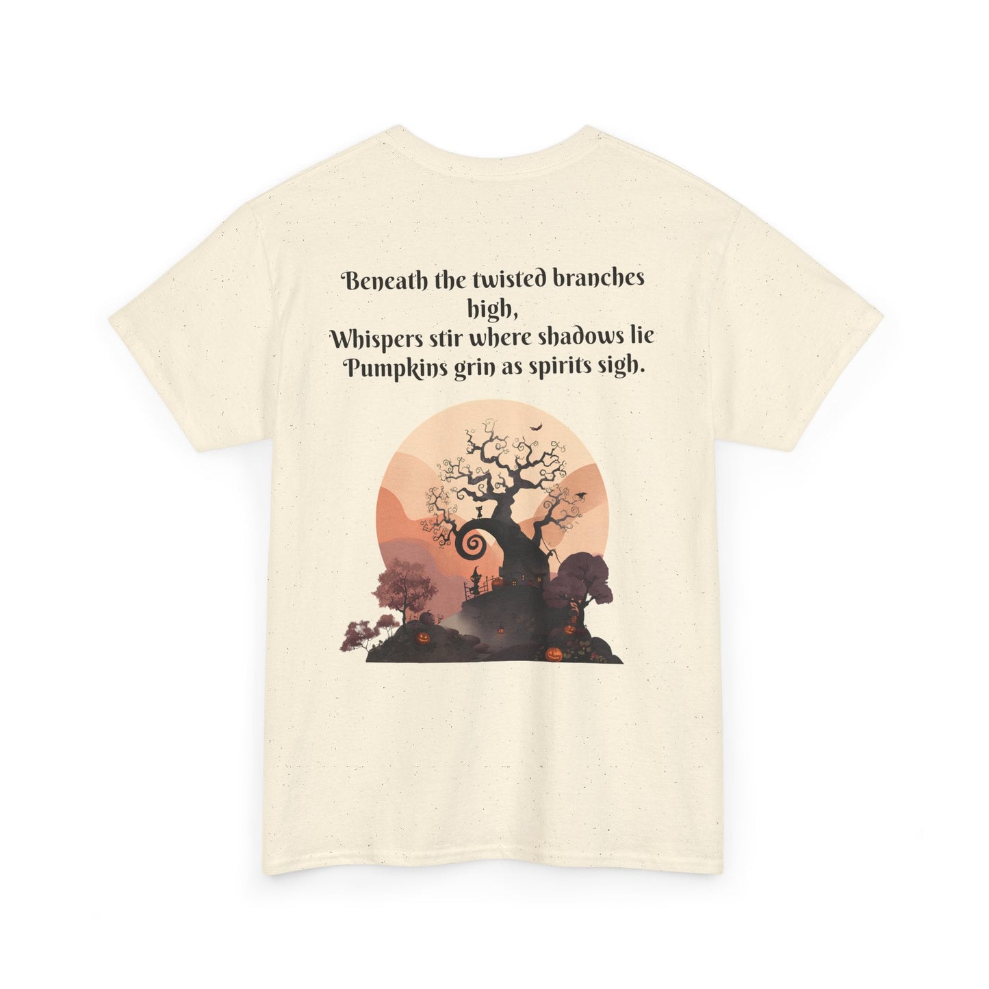 Spooky Sunset Tee, Halloween Shirt, Fall Apparel, Unisex Graphic Tee, Autumn Vibes, Cozy Casual Wear Printify