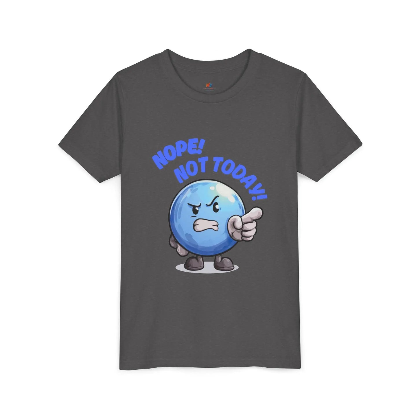 Funny Emoji Nope Not Today Youth Tee Printify