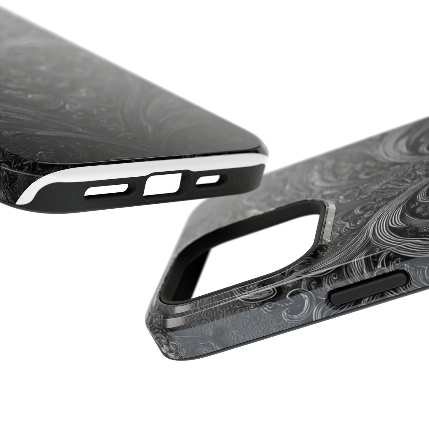 Phone Cases - Elegant Vintage Black Lace Design Printify