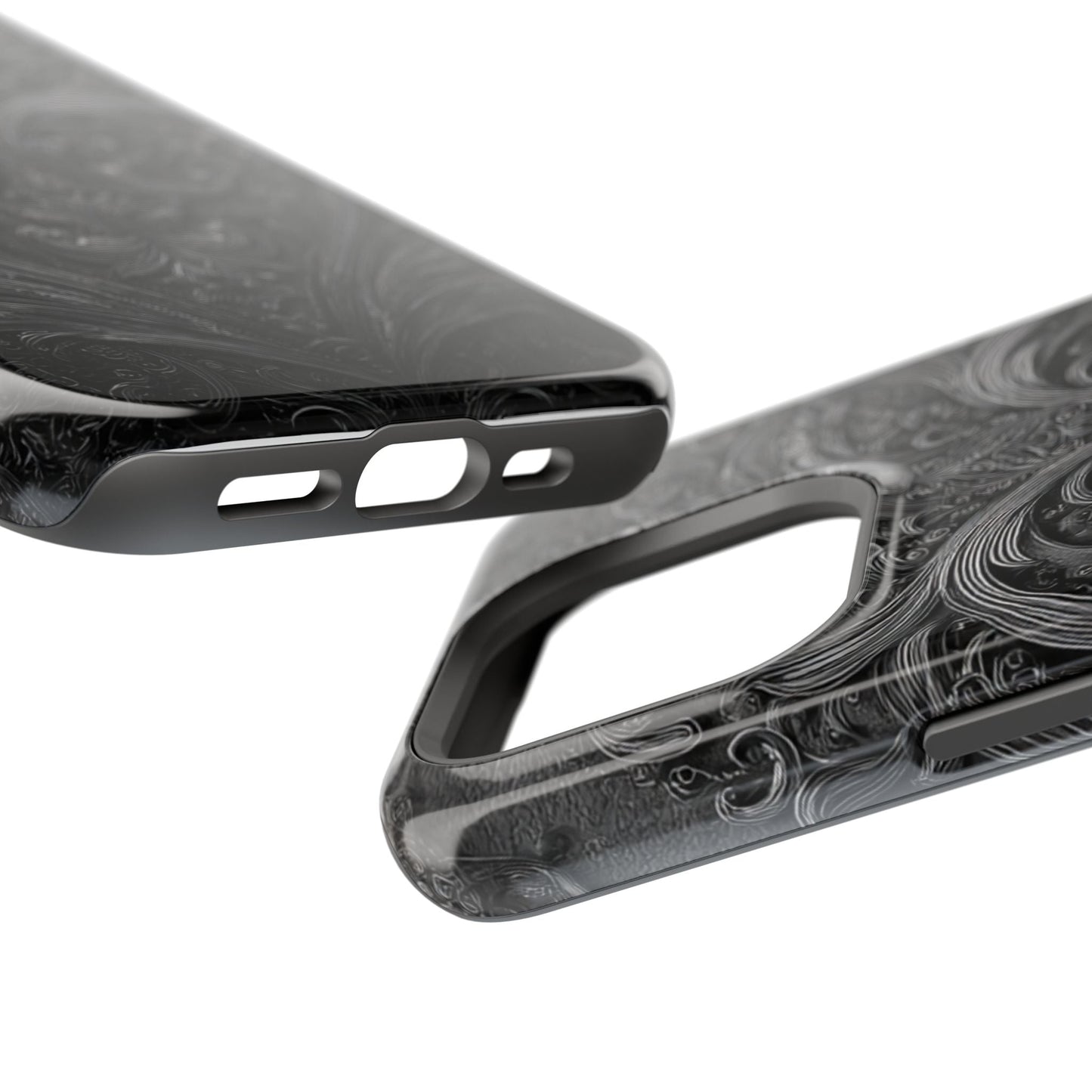 Phone Cases - Elegant Vintage Black Lace Design Printify