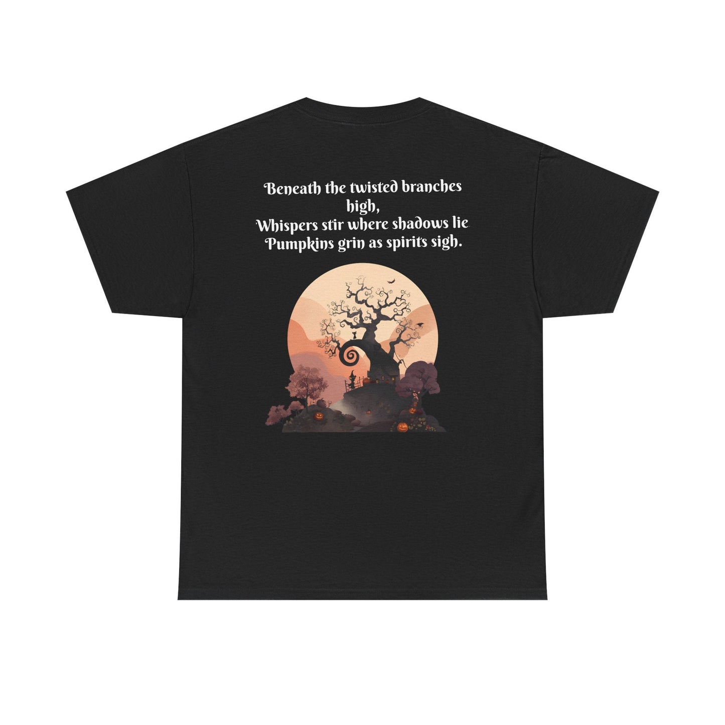 Spooky Sunset Tee, Halloween Shirt, Fall Apparel, Unisex Graphic Tee, Autumn Vibes, Cozy Casual Wear Printify