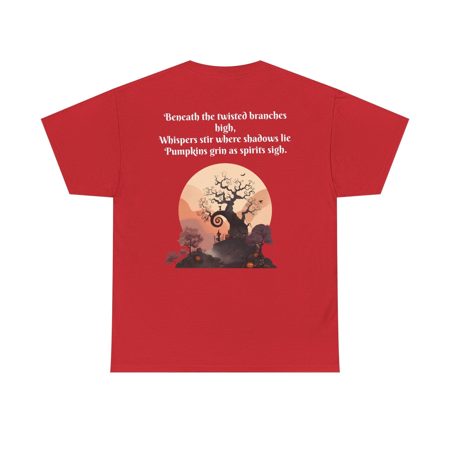 Spooky Sunset Tee, Halloween Shirt, Fall Apparel, Unisex Graphic Tee, Autumn Vibes, Cozy Casual Wear Printify