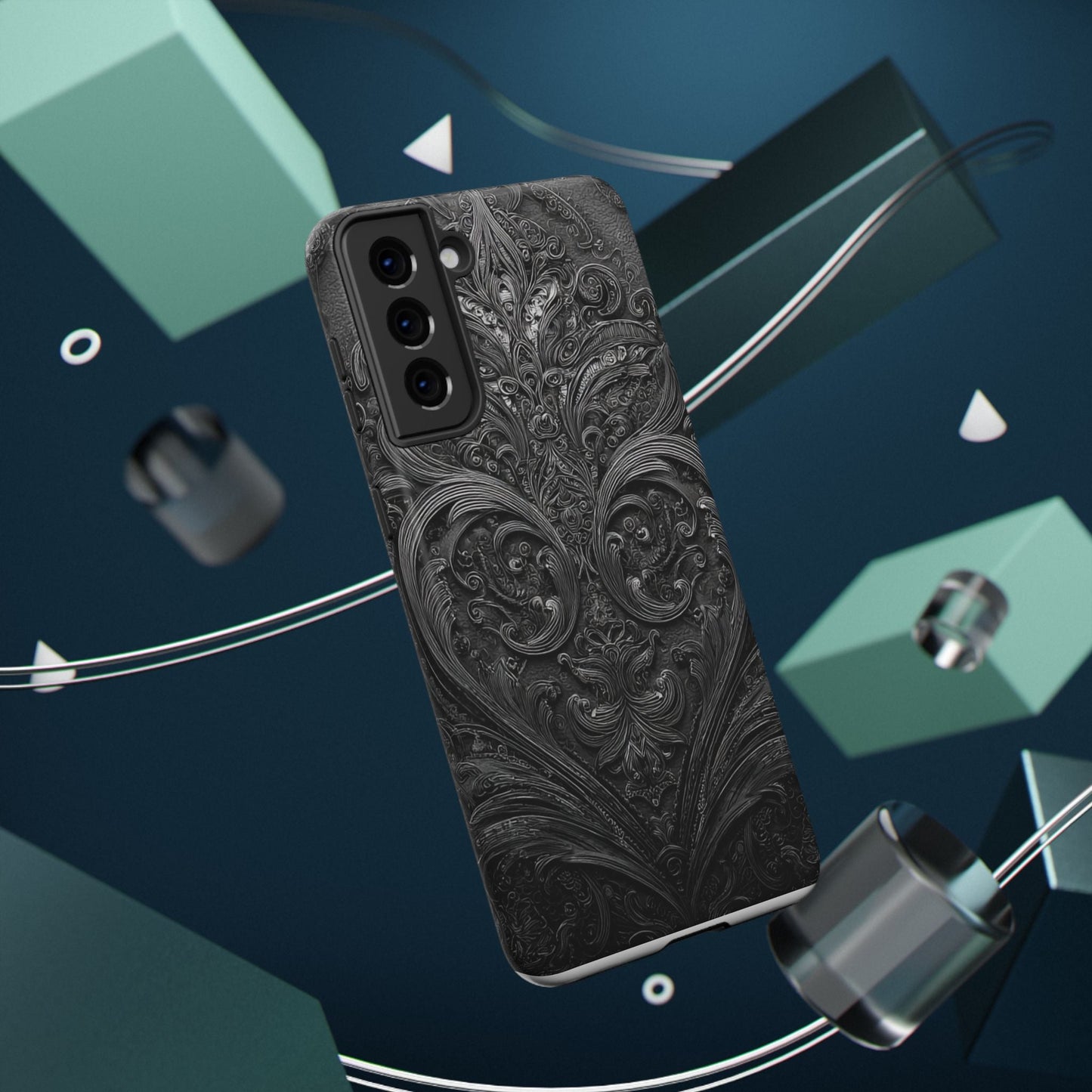 Phone Cases - Elegant Vintage Black Lace Design Printify