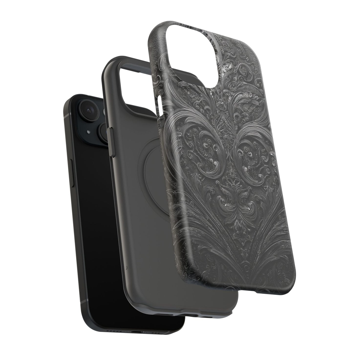 Phone Cases - Elegant Vintage Black Lace Design Printify