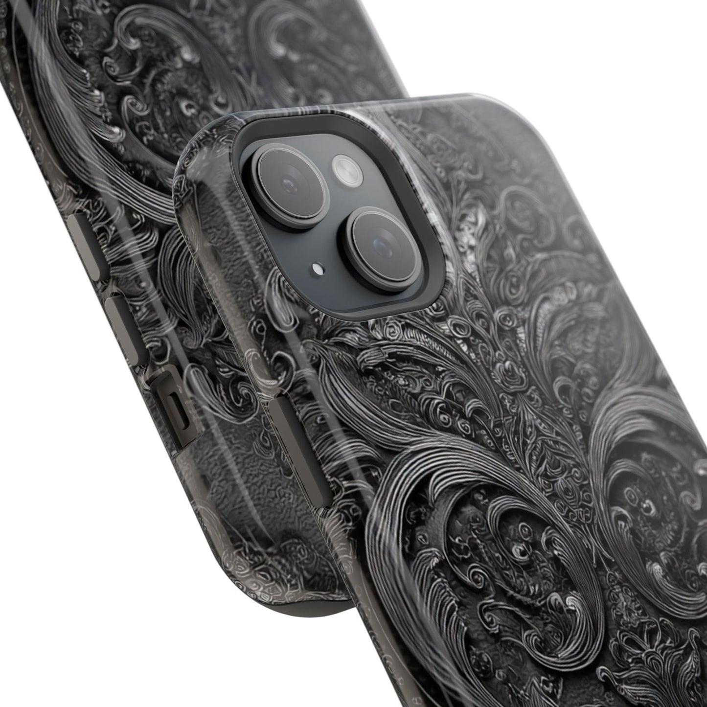 Phone Cases - Elegant Vintage Black Lace Design Printify