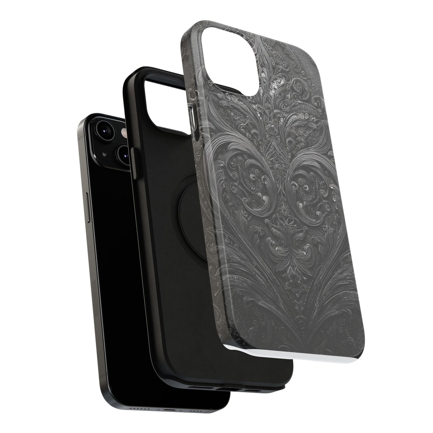 Phone Cases - Elegant Vintage Black Lace Design Printify