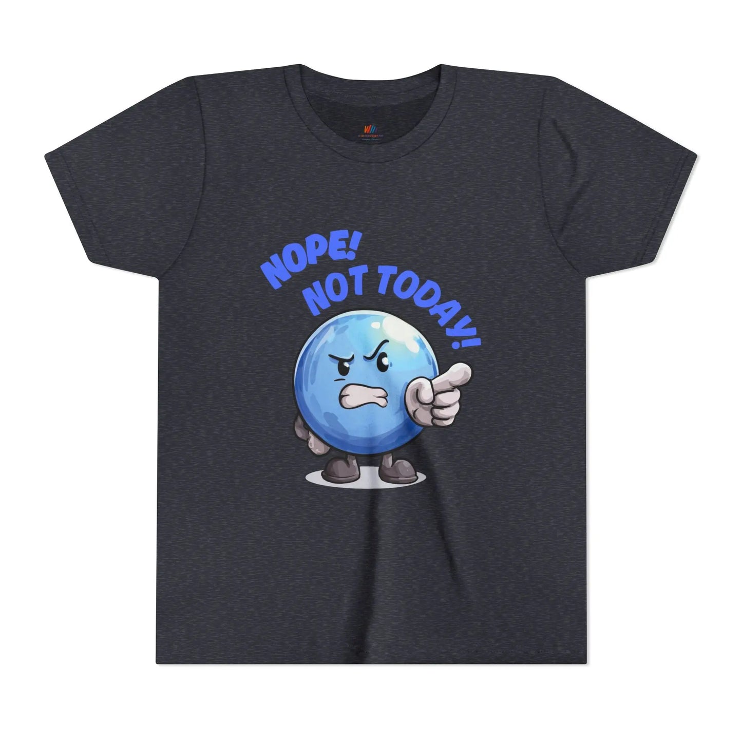 Funny Emoji Nope Not Today Youth Tee Printify