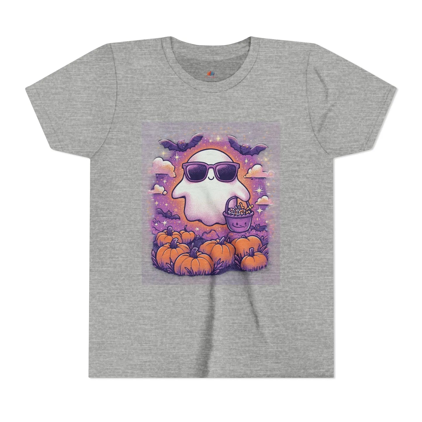 Adorable Ghost Halloween Tee, Youth Short Sleeve T-Shirt Printify
