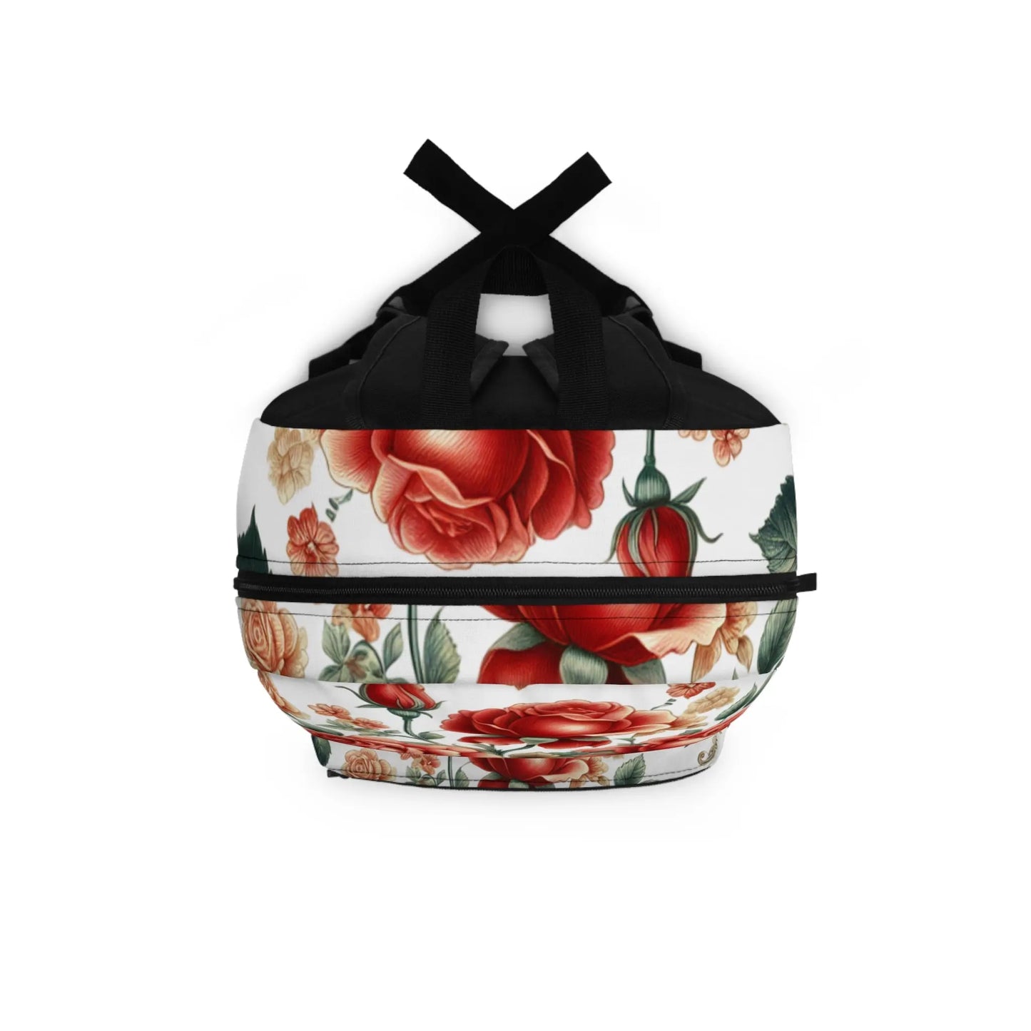 Floral Rose Backpack, Trendy School Bag, Stylish Daypack, Cute Gift for Her, Travel Companion, Floral Print Rucksack Printify