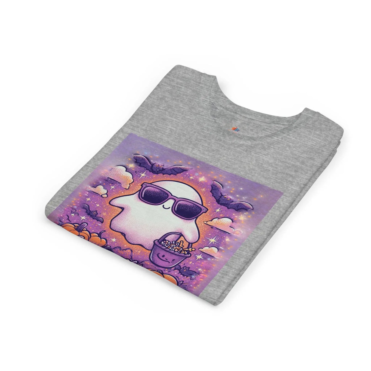 Adorable Ghost Halloween Tee, Youth Short Sleeve T-Shirt Printify