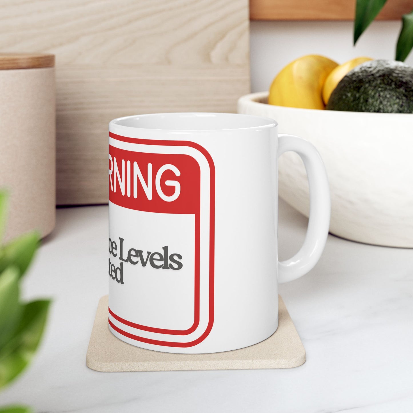 Warning Mug: Low Patience Levels Detected', Fun Coffee Cup, Gift for Coworkers, Office Humor, Birthday Present