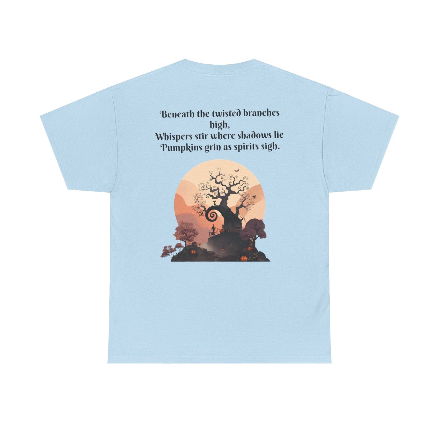 Spooky Sunset Tee, Halloween Shirt, Fall Apparel, Unisex Graphic Tee, Autumn Vibes, Cozy Casual Wear Printify