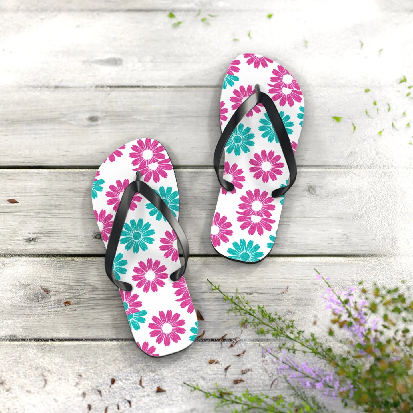 Flip Flops Pop Art Floral Printify