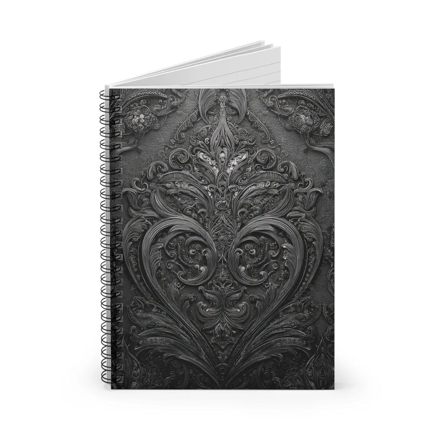 Spiral Notebook - Gothic Lace Texture Journal Printify