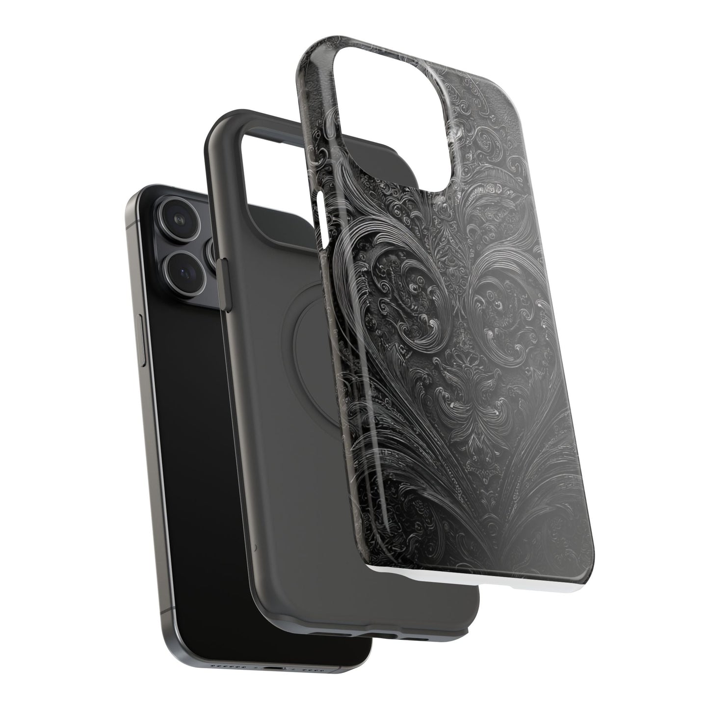 Phone Cases - Elegant Vintage Black Lace Design Printify