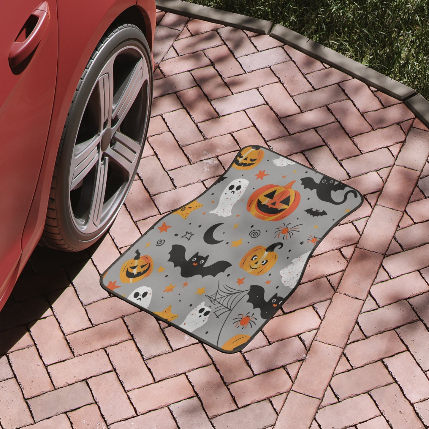 Halloween Car Floor Mats, Fun Decorative Mats for Car, Autumn Decorations, Seasonal Car Accessories, Spooky Car Accessories Printify