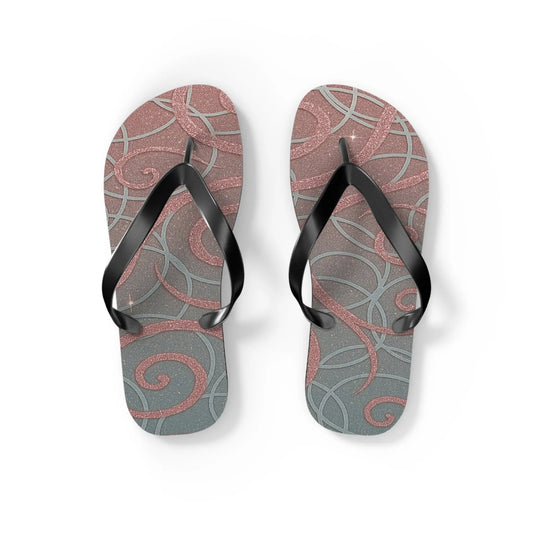 Elegant Swirl Flip Flops | Stylish Summer Footwear, Beach Vibes, Vacation Sandals, Poolside Comfort, Perfect Gift Printify