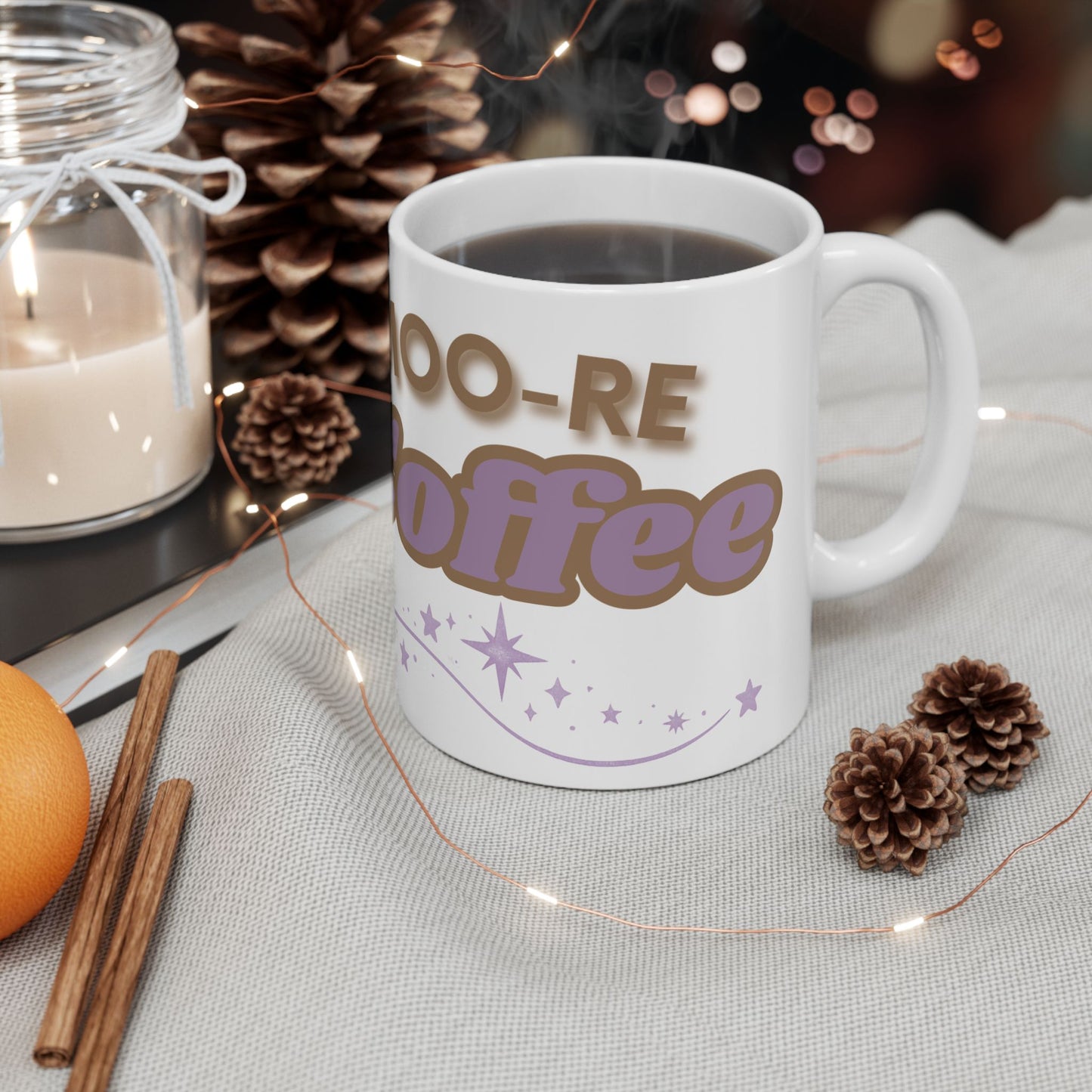 Highland Cow Coffee Mug Moo Re Coffee White Glossy Cup 11oz and 15oz