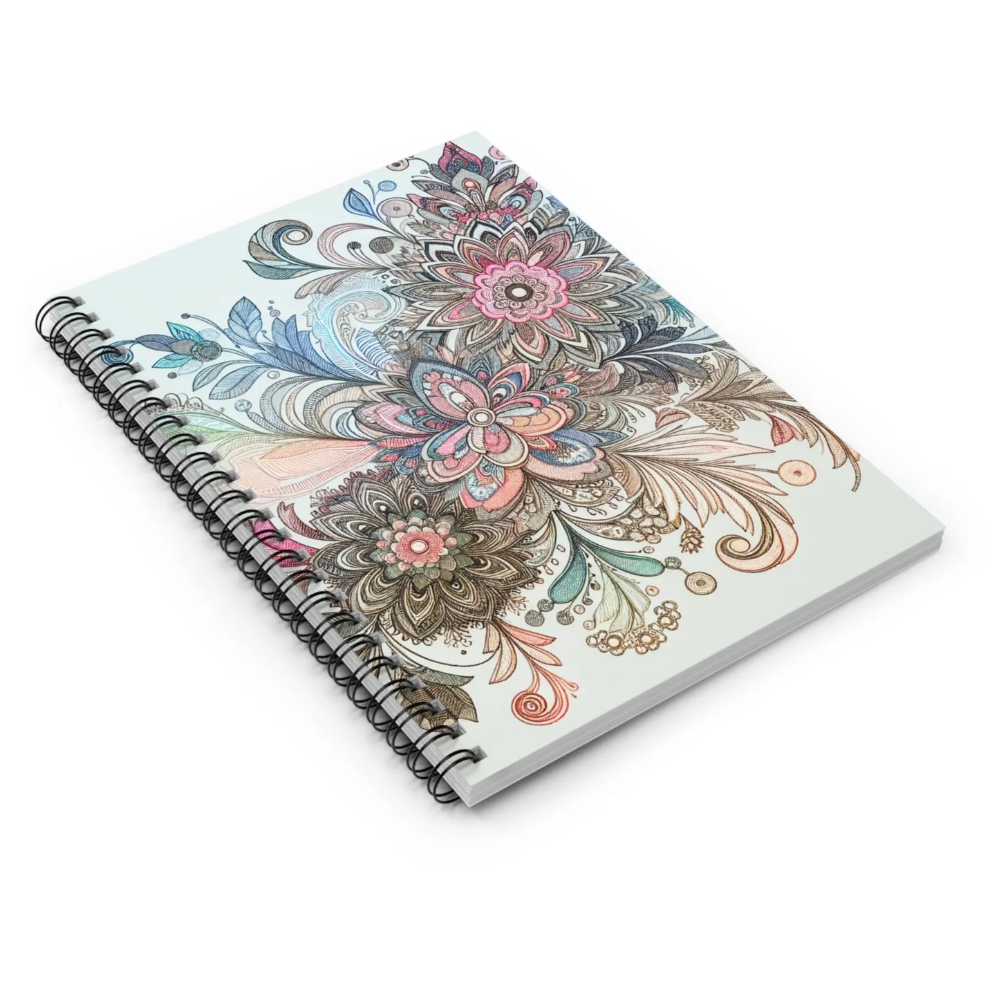 Floral Spiral Notebook - Artistic Ruled Pages for Journaling, Note-Taking, Gifts, School, and Self-Expression Printify
