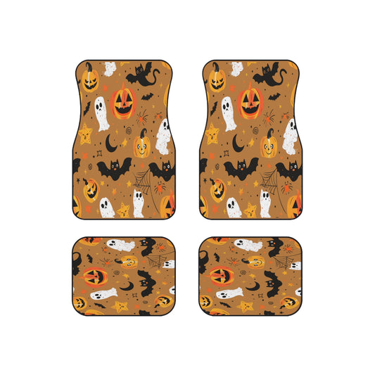 Halloween Car Mats Set, Spooky Auto Accessories, Halloween Decor, Fall Driving Gear, Seasonal Car Gifts Printify