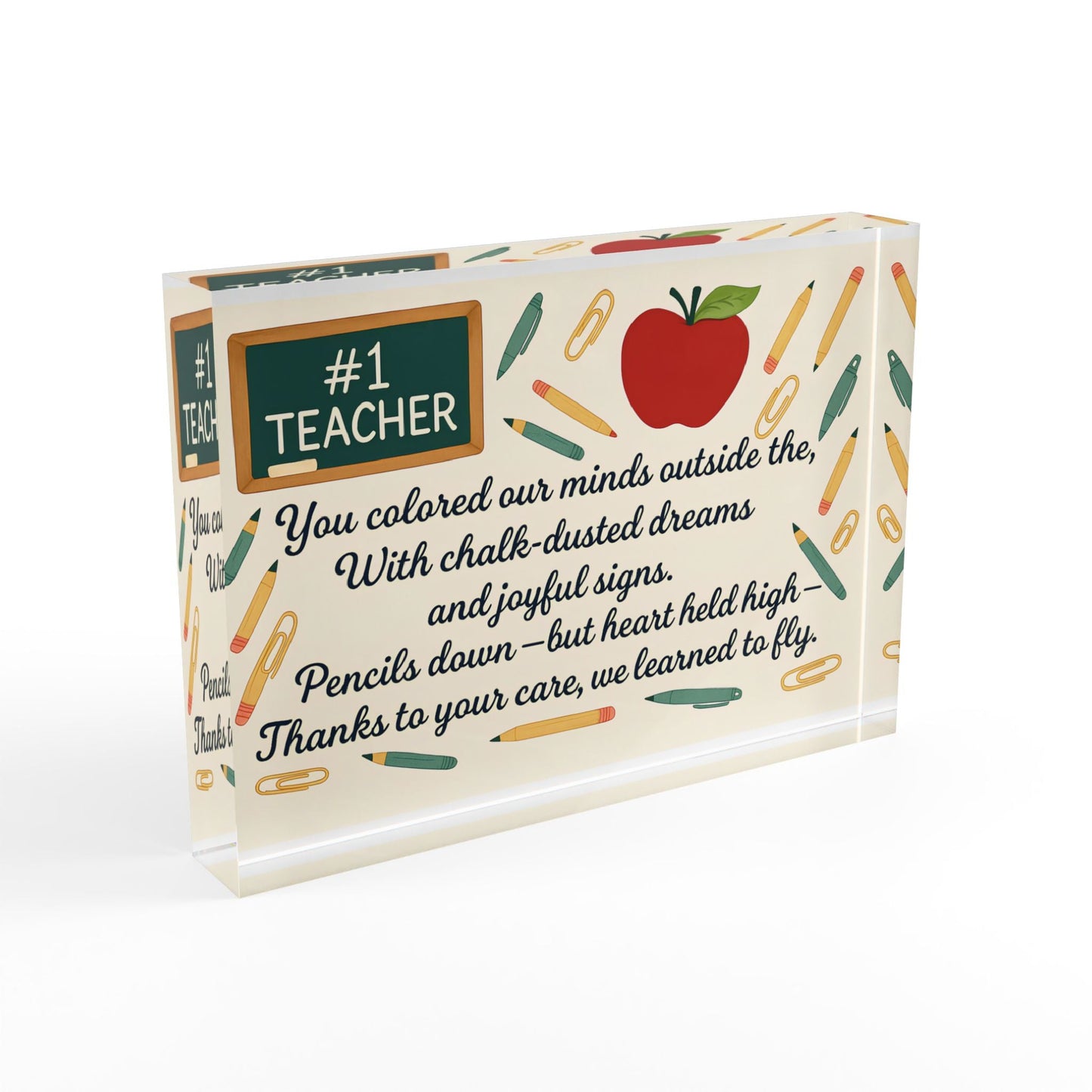 Teacher Appreciation Photo Block, Motivational Decor, Classroom Gift, Personalized Keepsake, Educational Wall Art - A Lid for Every Pot ~ Everyday Designz ~