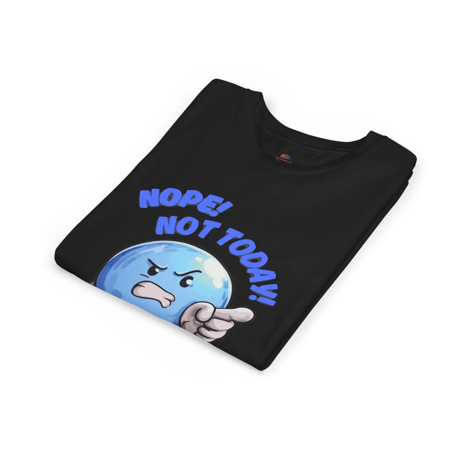 Funny Emoji Nope Not Today Youth Tee Printify