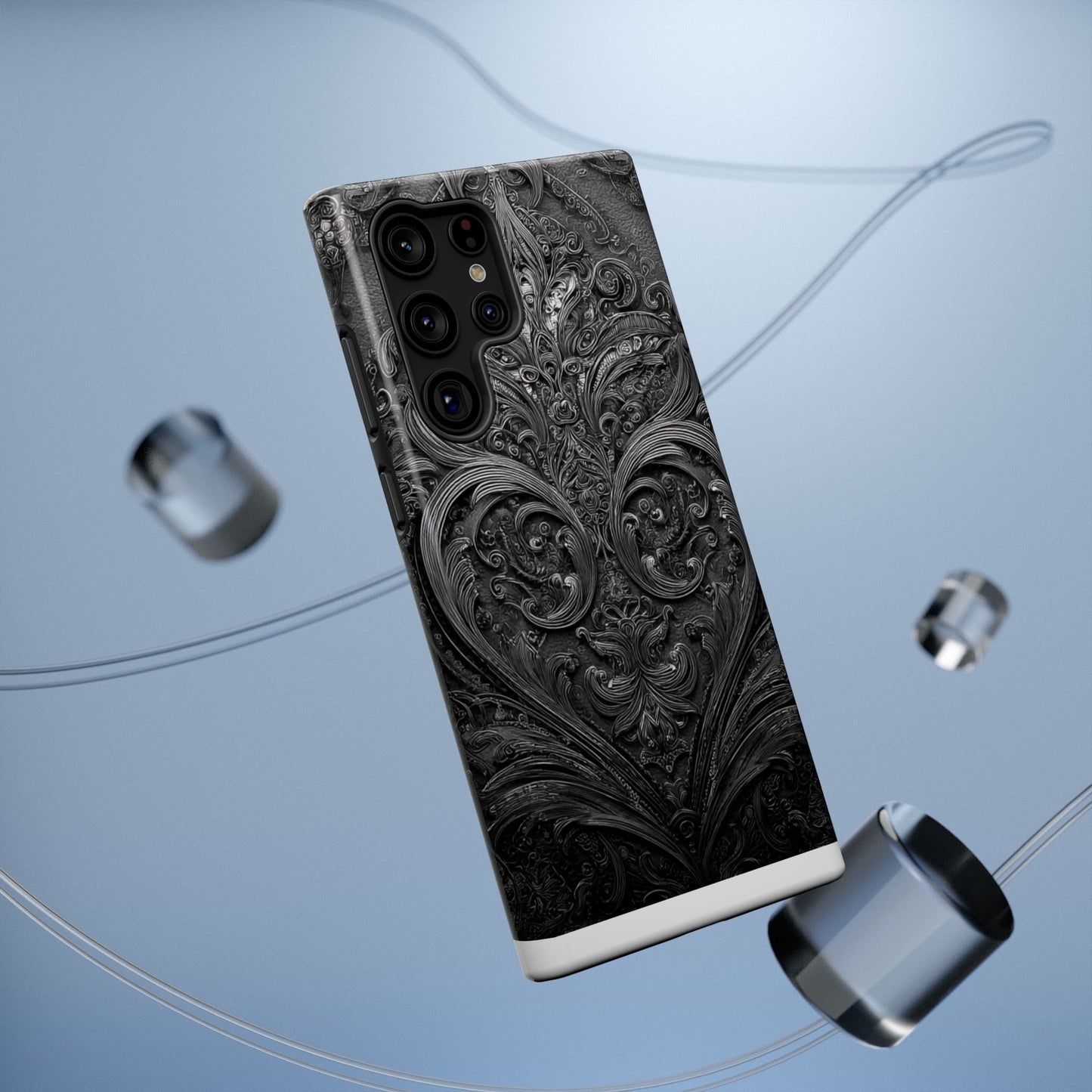 Phone Cases - Elegant Vintage Black Lace Design Printify