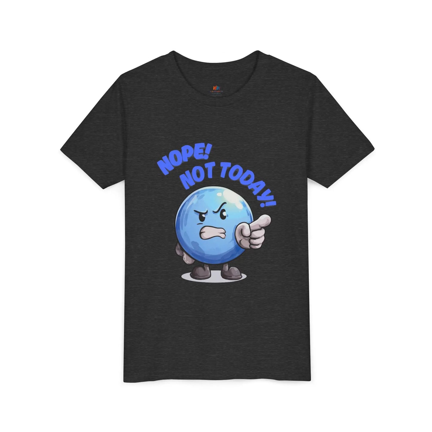 Funny Emoji Nope Not Today Youth Tee Printify