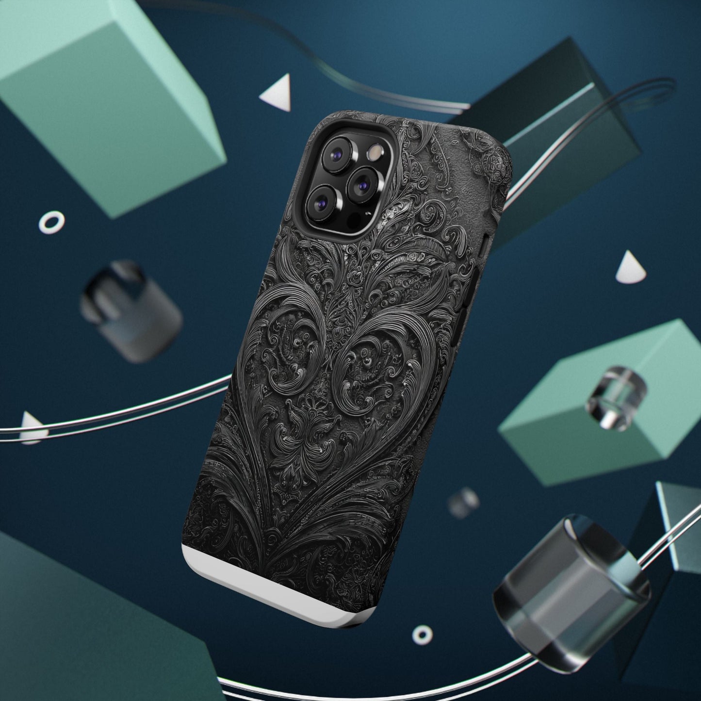 Phone Cases - Elegant Vintage Black Lace Design Printify