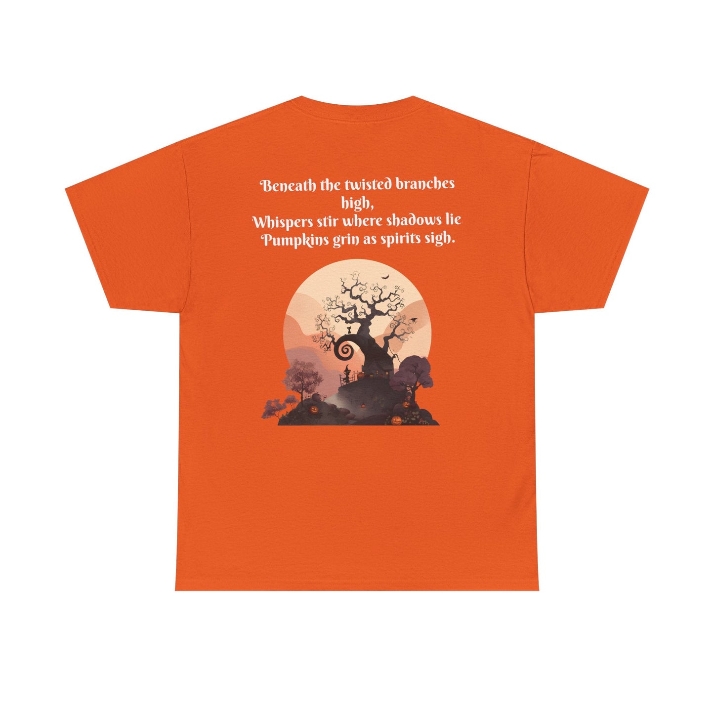 Spooky Sunset Tee, Halloween Shirt, Fall Apparel, Unisex Graphic Tee, Autumn Vibes, Cozy Casual Wear Printify