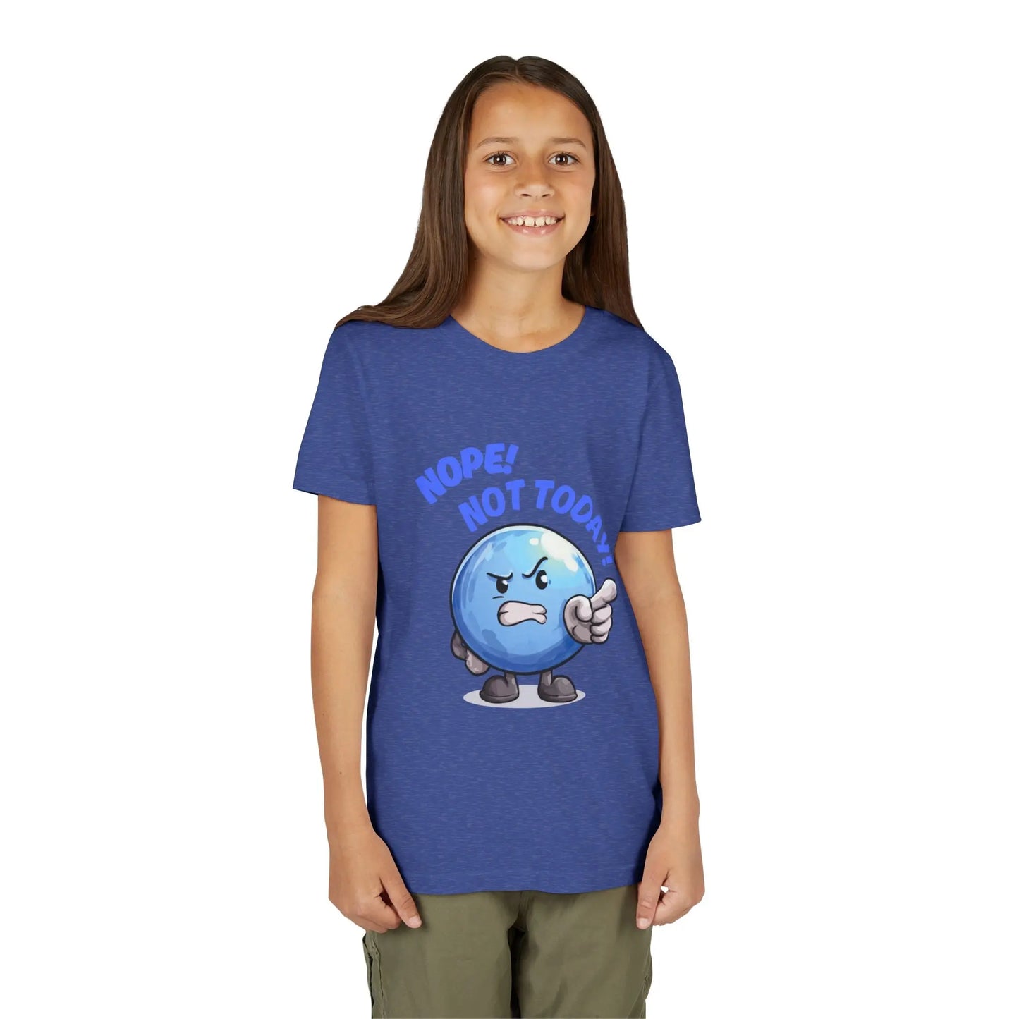 Funny Emoji Nope Not Today Youth Tee Printify