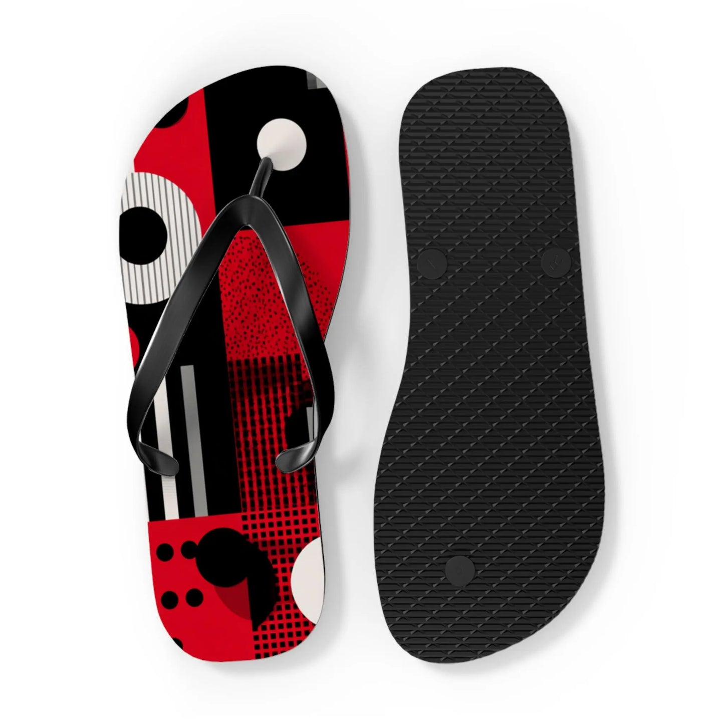Flip Flops Ladybug Color inspired Geometric Patterns Printify