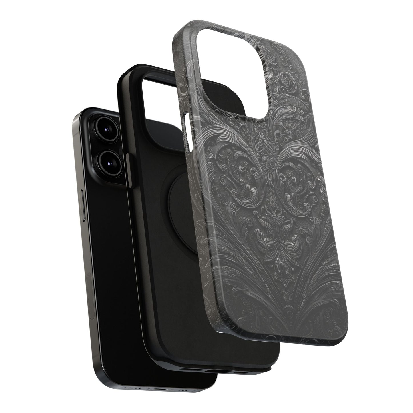 Phone Cases - Elegant Vintage Black Lace Design Printify