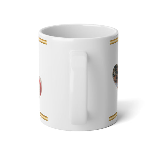 Custom Family Name Christmas Mug – Personalized Holiday Photo Cup with Name & Year, 20oz Jumbo White Ceramic Coffee Mug