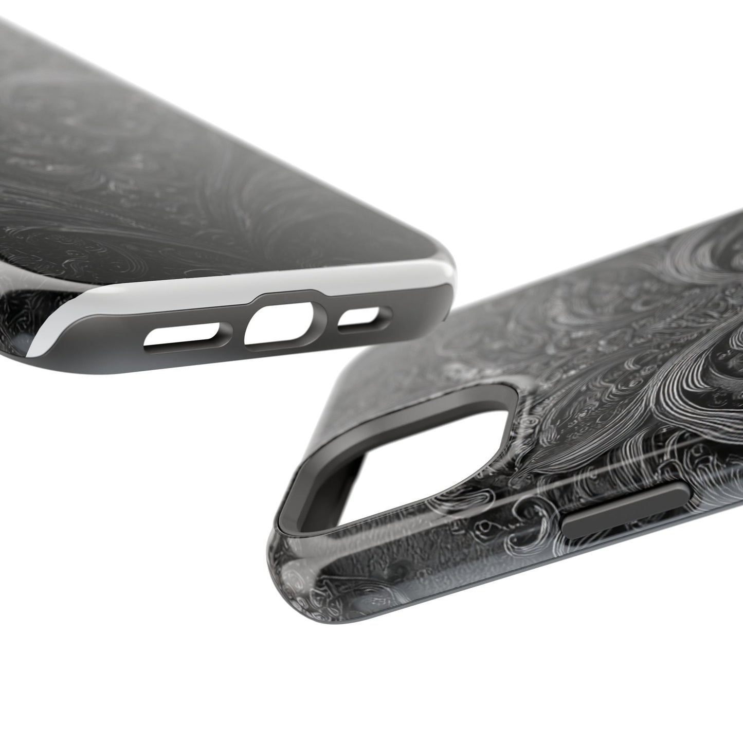 Phone Cases - Elegant Vintage Black Lace Design Printify