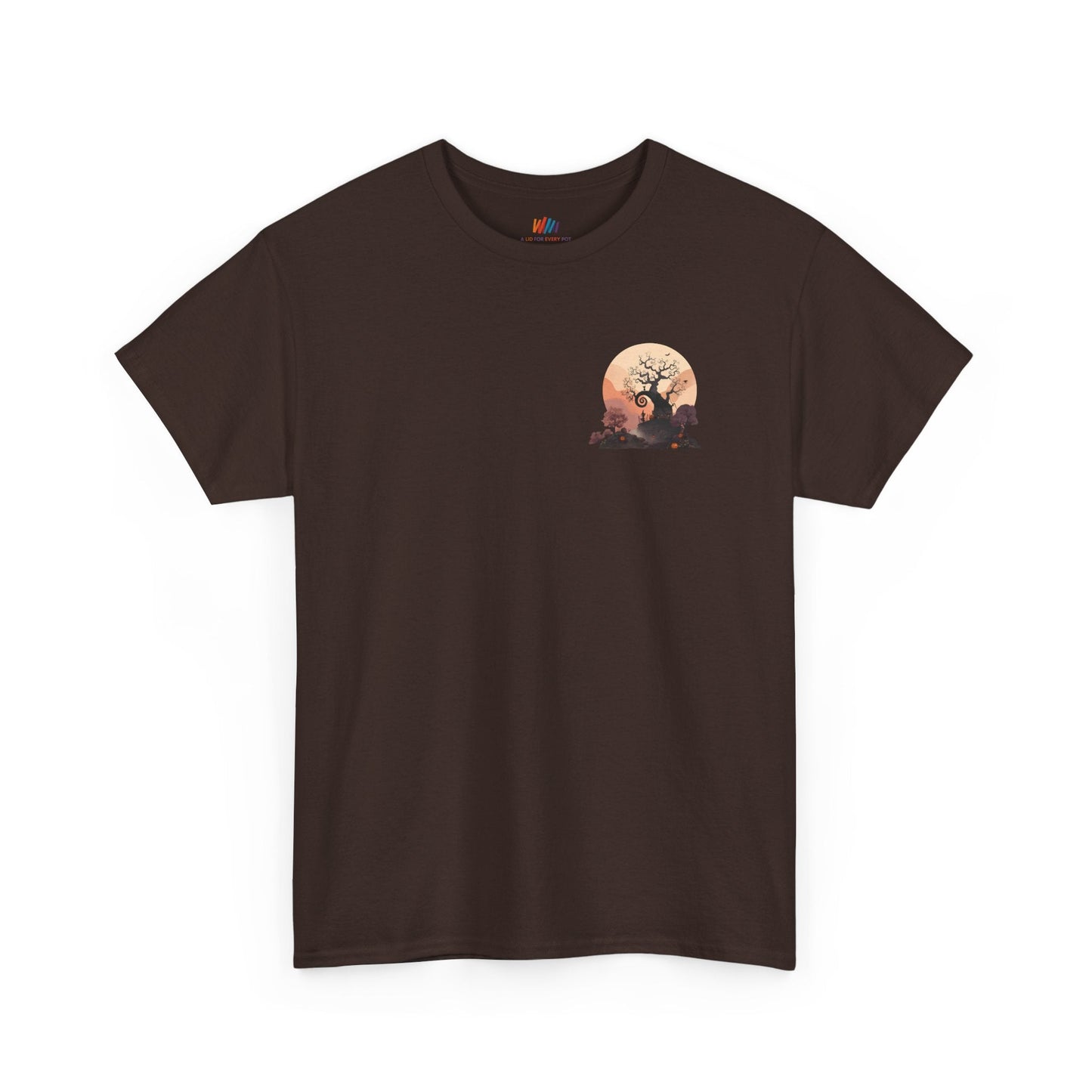 Spooky Sunset Tee, Halloween Shirt, Fall Apparel, Unisex Graphic Tee, Autumn Vibes, Cozy Casual Wear Printify