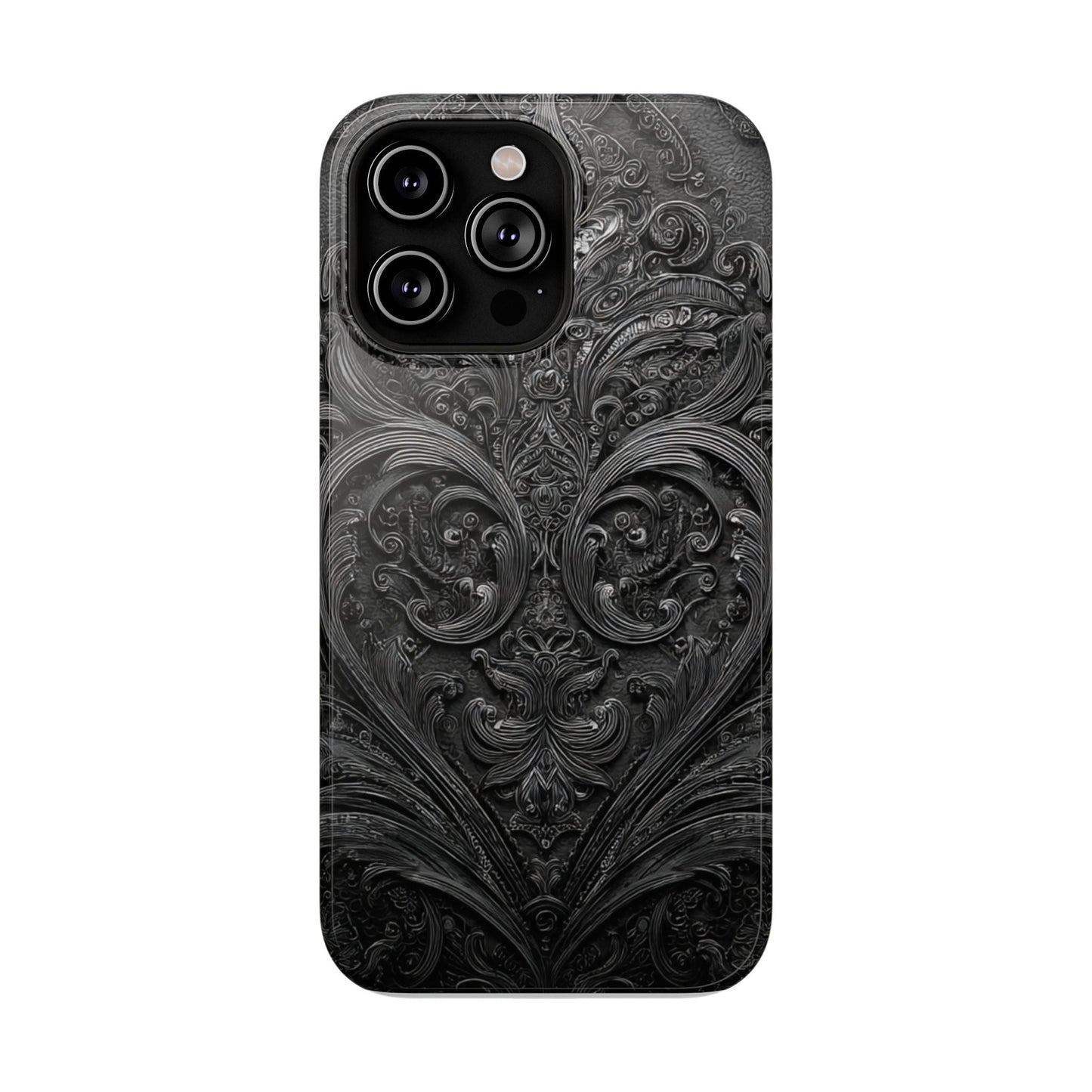 Phone Cases - Elegant Vintage Black Lace Design Printify