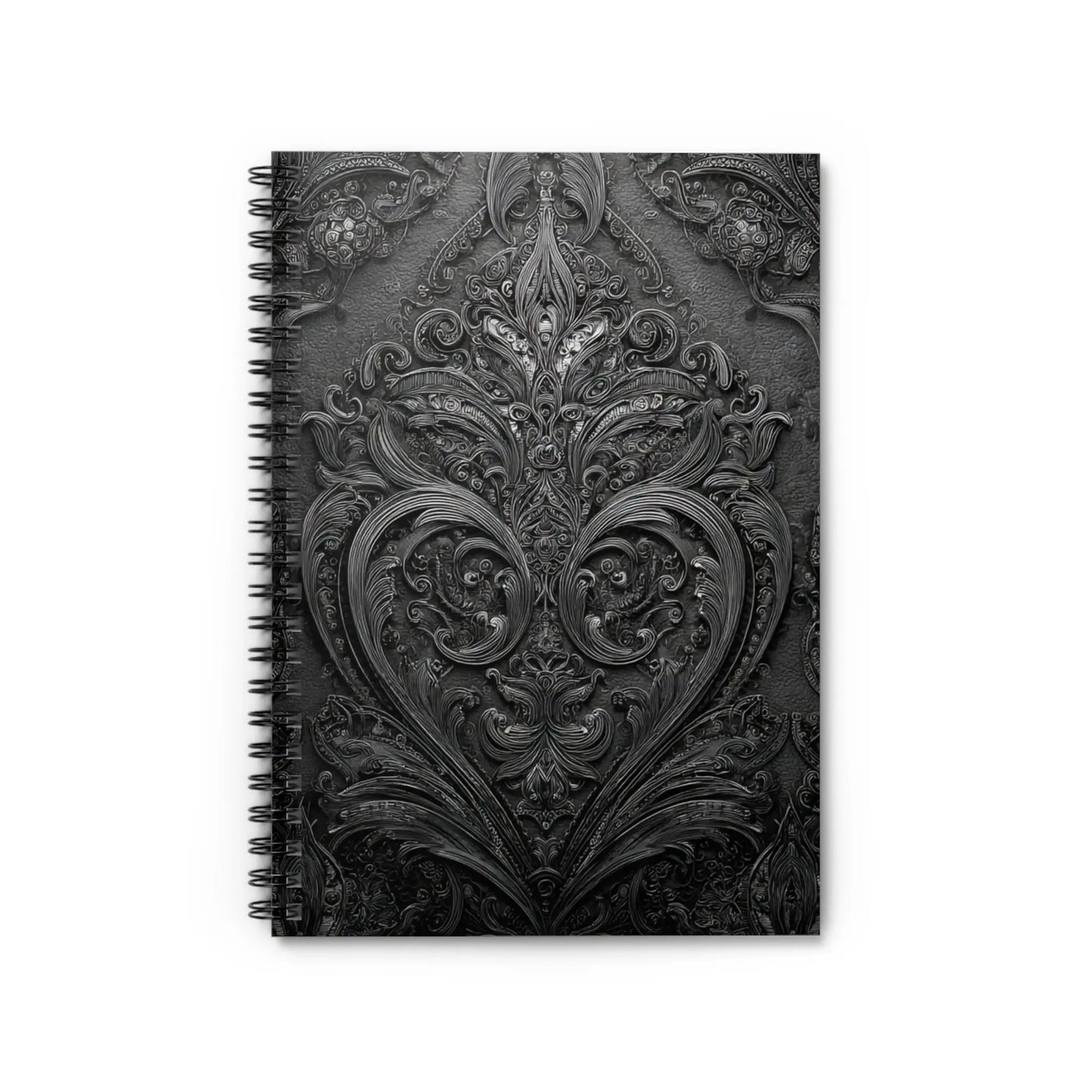 Spiral Notebook - Gothic Lace Texture Journal Printify