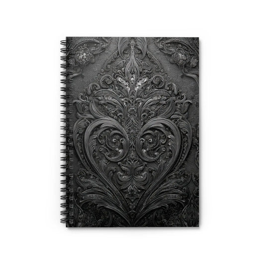 Spiral Notebook - Gothic Lace Texture Journal Printify