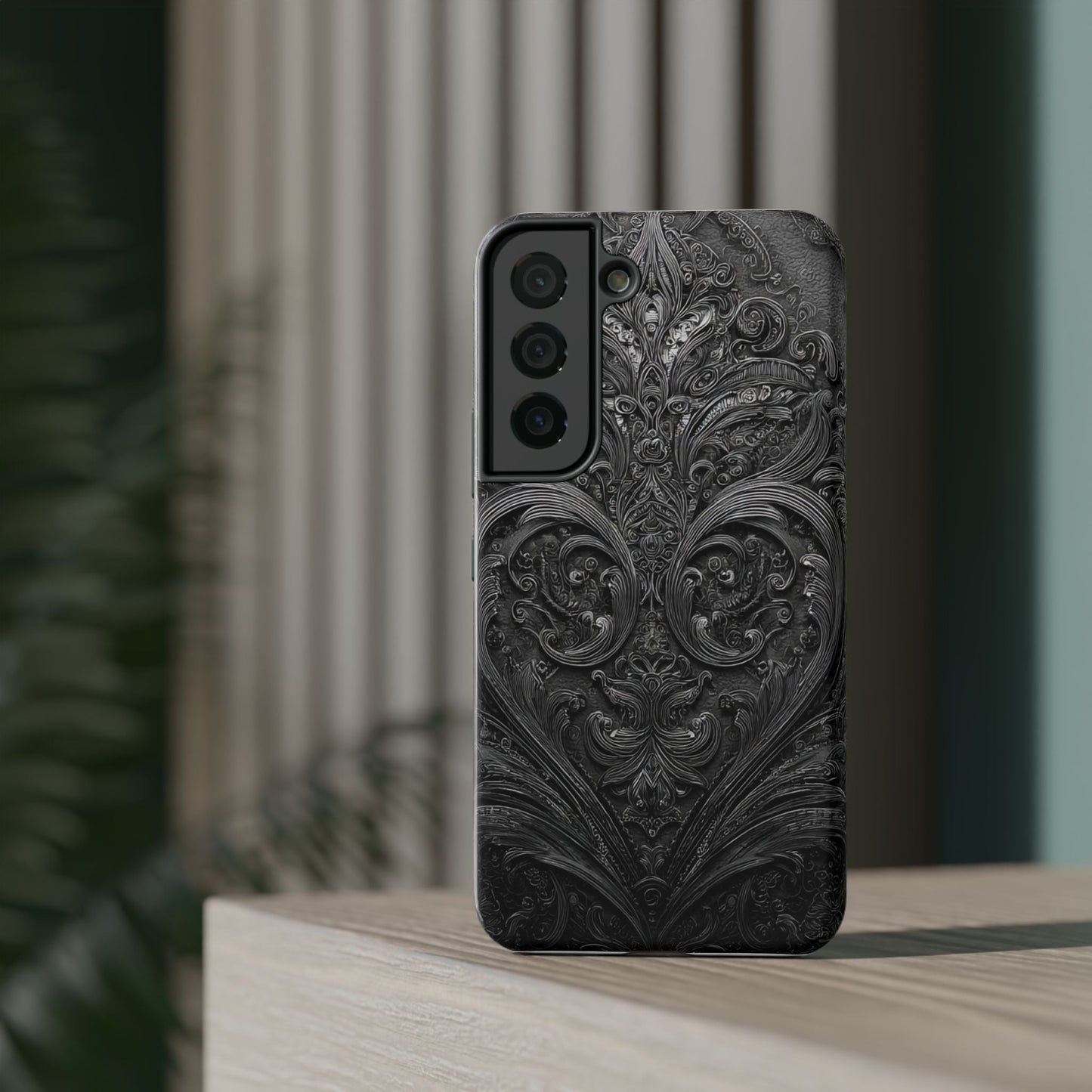 Phone Cases - Elegant Vintage Black Lace Design Printify